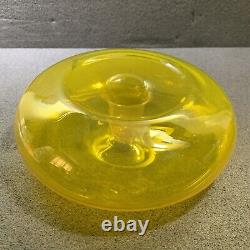 Winslow Anderson Yellow Floating Candle Holder, #902, BLENKO RARE! HARD TO FIND