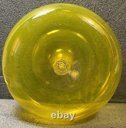 Winslow Anderson Yellow Floating Candle Holder, #902, BLENKO RARE! HARD TO FIND