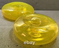 Winslow Anderson Yellow Floating Candle Holder, #902, BLENKO RARE! HARD TO FIND