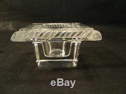 Wonderful Pair Of Lalique Crystal Candleholders, Signed