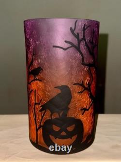 Yankee Candle All Hallows Eve Hurricane Glass Jar Holder 1564750 NIB Halloween