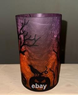 Yankee Candle All Hallows Eve Hurricane Glass Jar Holder 1564750 NIB Halloween
