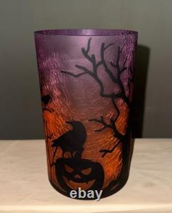 Yankee Candle All Hallows Eve Hurricane Glass Jar Holder 1564750 NIB Halloween