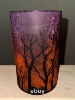 Yankee Candle All Hallows Eve Hurricane Glass Jar Holder 1564750 NIB Halloween Yankee Candle All Hallows Eve Hurricane Glass Jar Holder 1564750 NIB Halloween