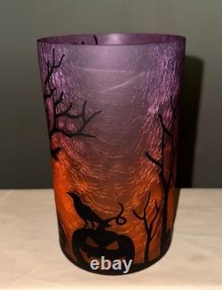 Yankee Candle All Hallows Eve Hurricane Glass Jar Holder 1564750 NIB Halloween
