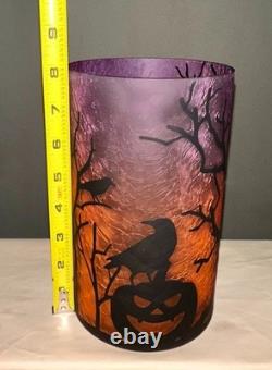 Yankee Candle All Hallows Eve Hurricane Glass Jar Holder 1564750 NIB Halloween