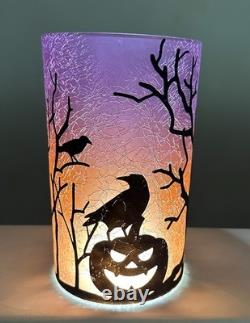 Yankee Candle All Hallows Eve Hurricane Glass Jar Holder 1564750 NIB Halloween