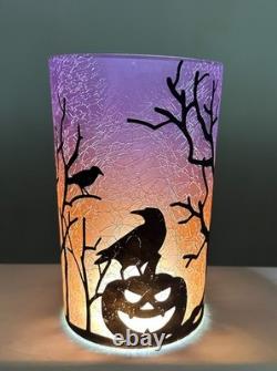 Yankee Candle All Hallows Eve Hurricane Glass Jar Holder 1564750 NIB Halloween