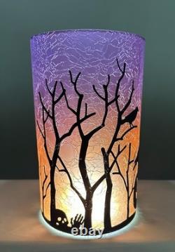 Yankee Candle All Hallows Eve Hurricane Glass Jar Holder 1564750 NIB Halloween