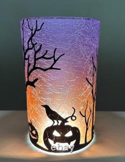 Yankee Candle All Hallows Eve Hurricane Glass Jar Holder 1564750 NIB Halloween