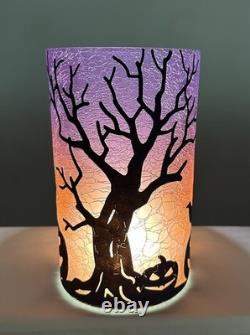 Yankee Candle All Hallows Eve Hurricane Glass Jar Holder 1564750 NIB Halloween