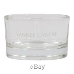 Yankee Candle Clear Glass Tea Light Holder Wedding / Christmas Decoration Gift