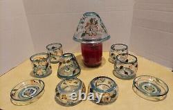Yankee Candle Crackle Glass Lot Candle Holders & Toppers Floral