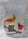 Yankee Candle Frosted Crackle Hurricane Large Jar Holder J/h Cardinal Holly