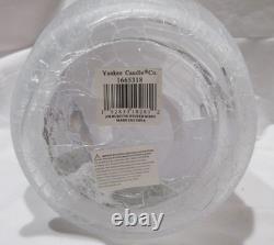Yankee Candle Frosted Hurricane Large Jar Holder J/H Blue WINTER BIRDS branch