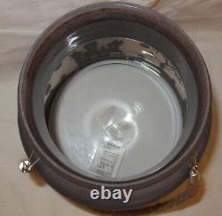 Yankee Candle Large Jar Holder LANTERN HAUNTED HOUSE frosted rope painted blacks