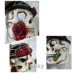 Yankee Candle Skull Rose Skeleton Candle Holder Martini Phantasmagoria Halloween