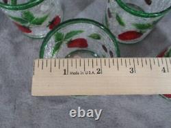 Yankee Candle Tea Light Votive Holder Set Fruit 3 Tall Crackle Glass 4 Piece