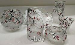 Yankee CandleLot of 6 Winter Cardinal Crackle GlassNIB RARE HTF