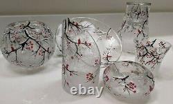 Yankee CandleLot of 7 Winter Cardinal Crackle GlassNew in Box RARE HTF