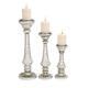 Zimlay Traditional Glass Pedestal Set Of 3 Candle Holders 28884
