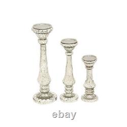Zimlay Traditional Glass Pedestal Set Of 3 Candle Holders 28884
